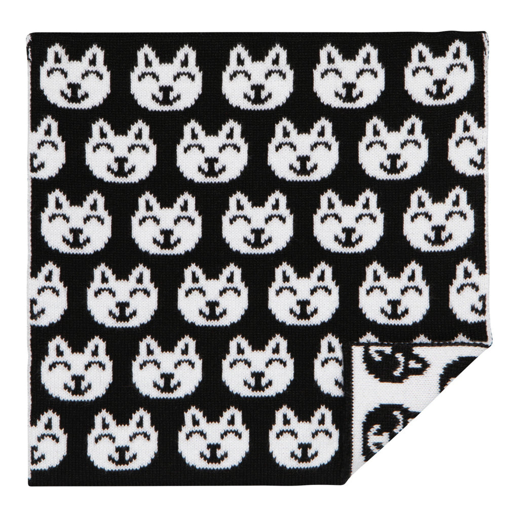Feline Fine Knit Dishcloth with many cats.