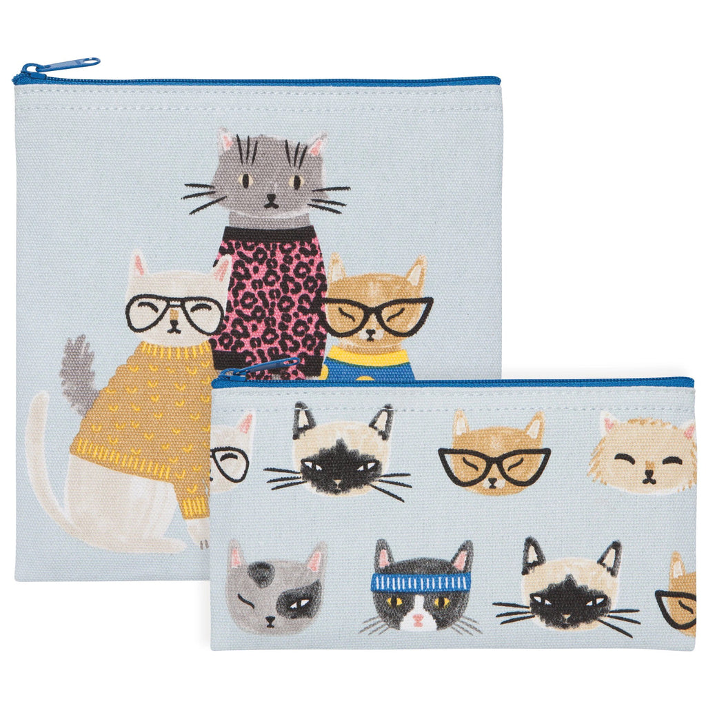 Feline Fine Snack Bags Set of 2.