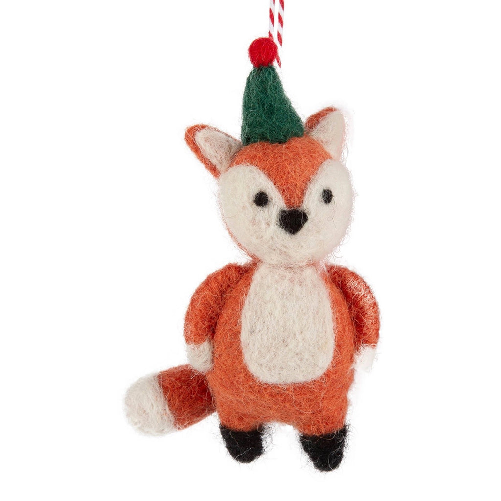 Felt Fox Ornament.
