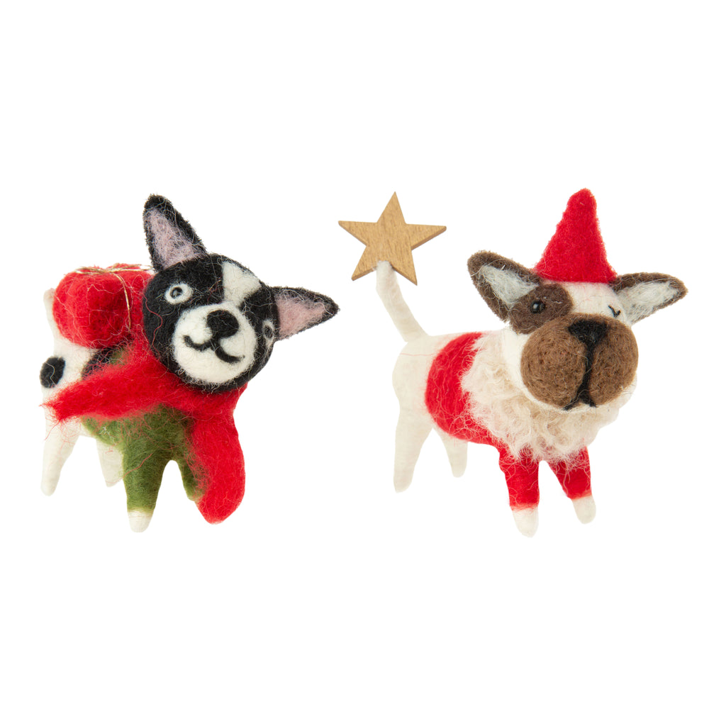 Felt Puppy Ornament.