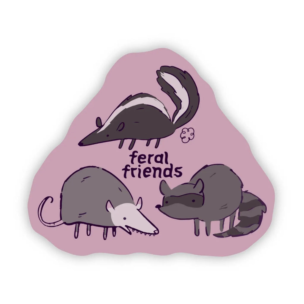 Feral Friends Sticker.