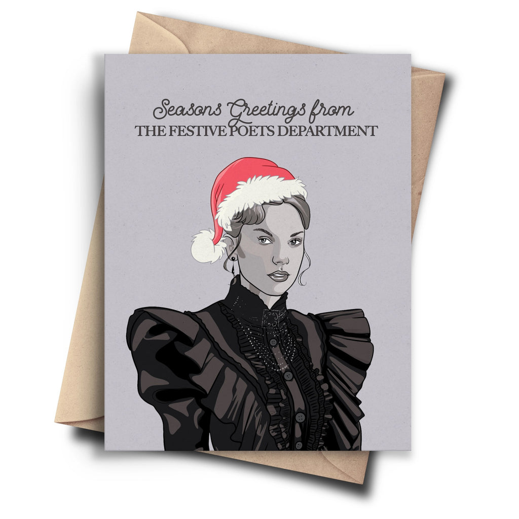 Festive Poets Department Taylor Swift Christmas Card.