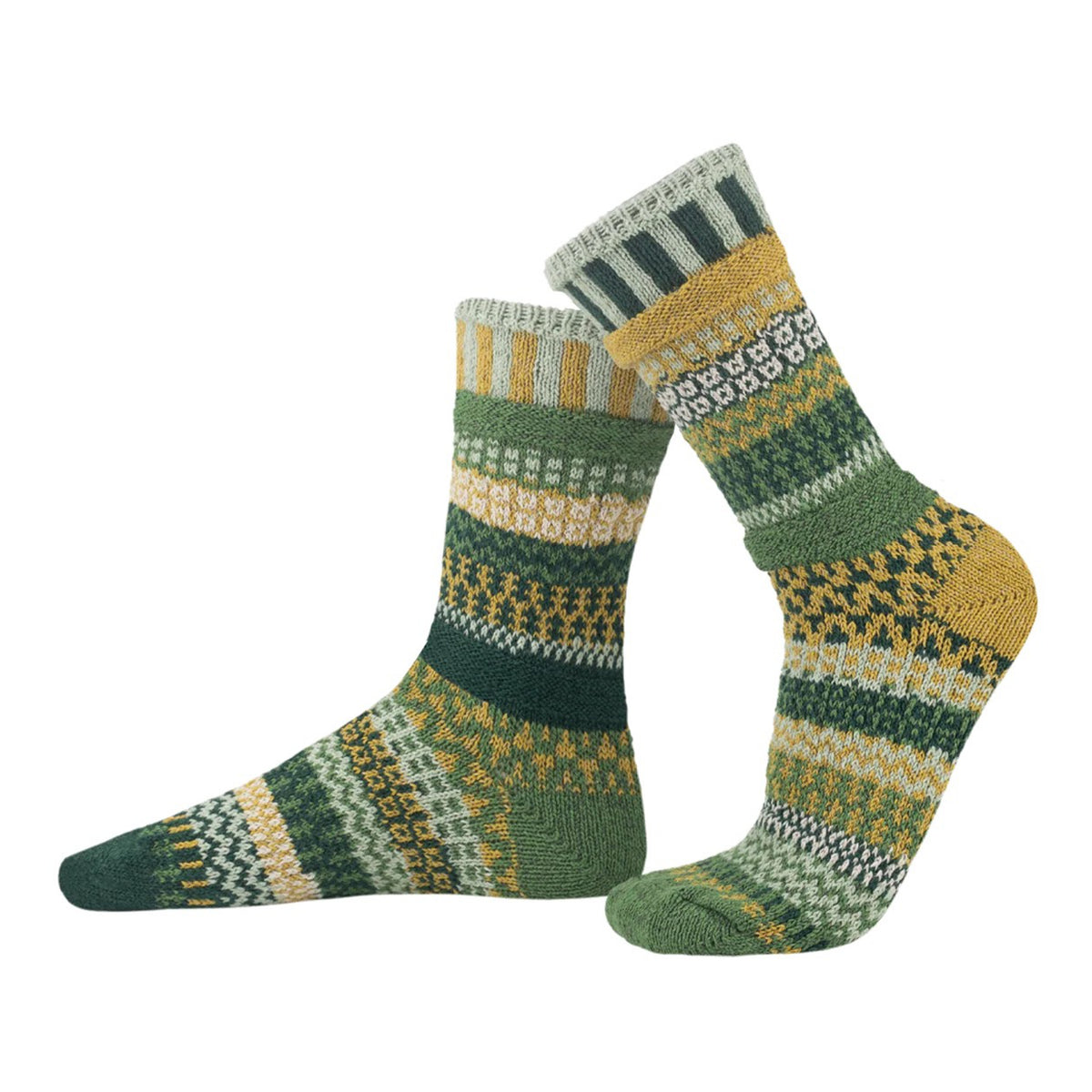 Fiddlehead Mismatched Crew Socks | Solmate – Outer Layer