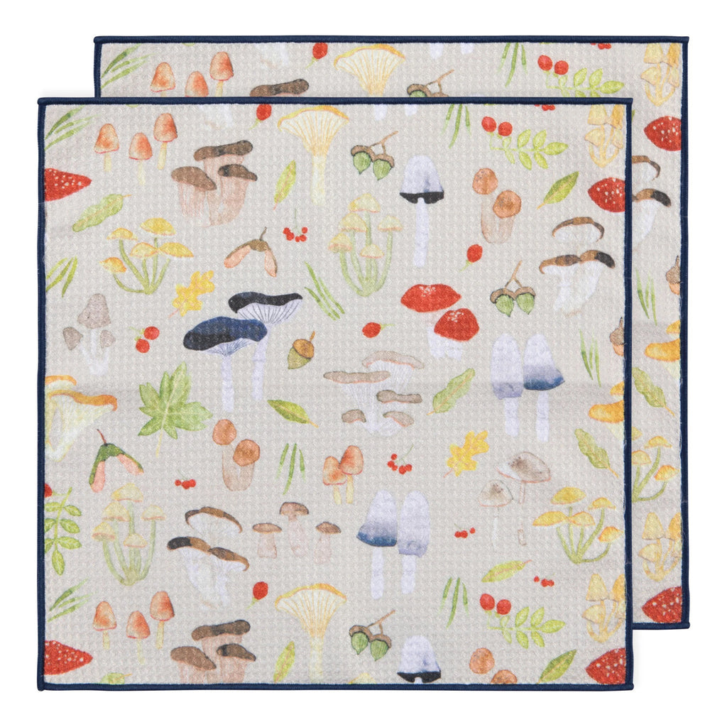 Field Mushroom Recycled Microfibre Dishcloth Set.