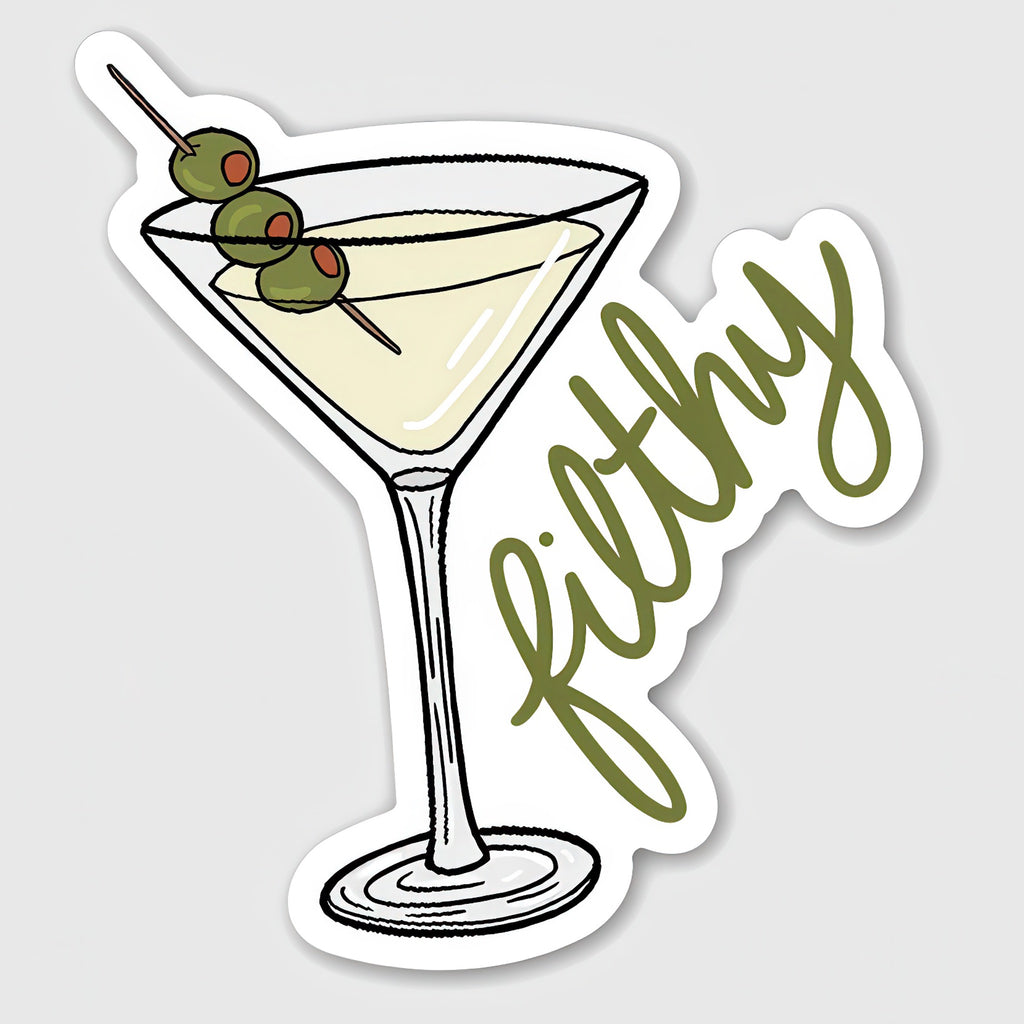 Filthy Dirty Olive Martini Sticker.