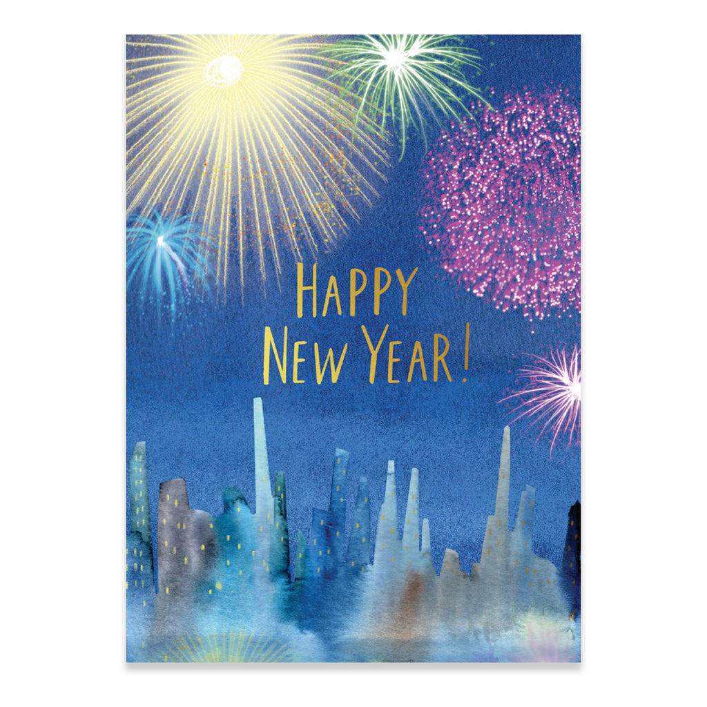 Fireworks Happy New Year Card.
