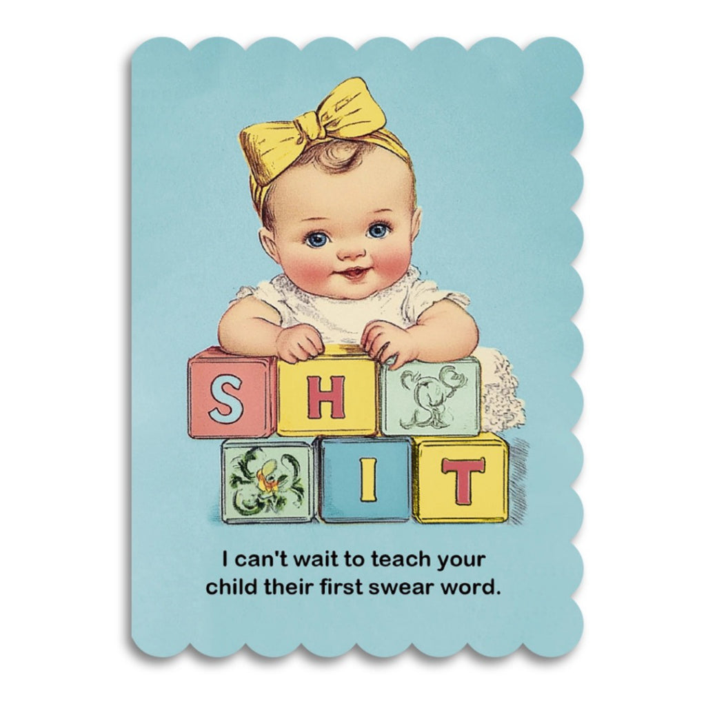 First Swear Word Baby Card.
