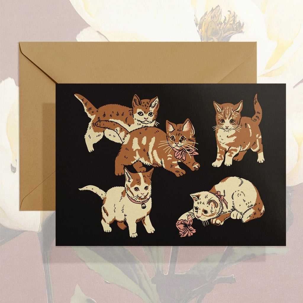 Five Kittens Card.