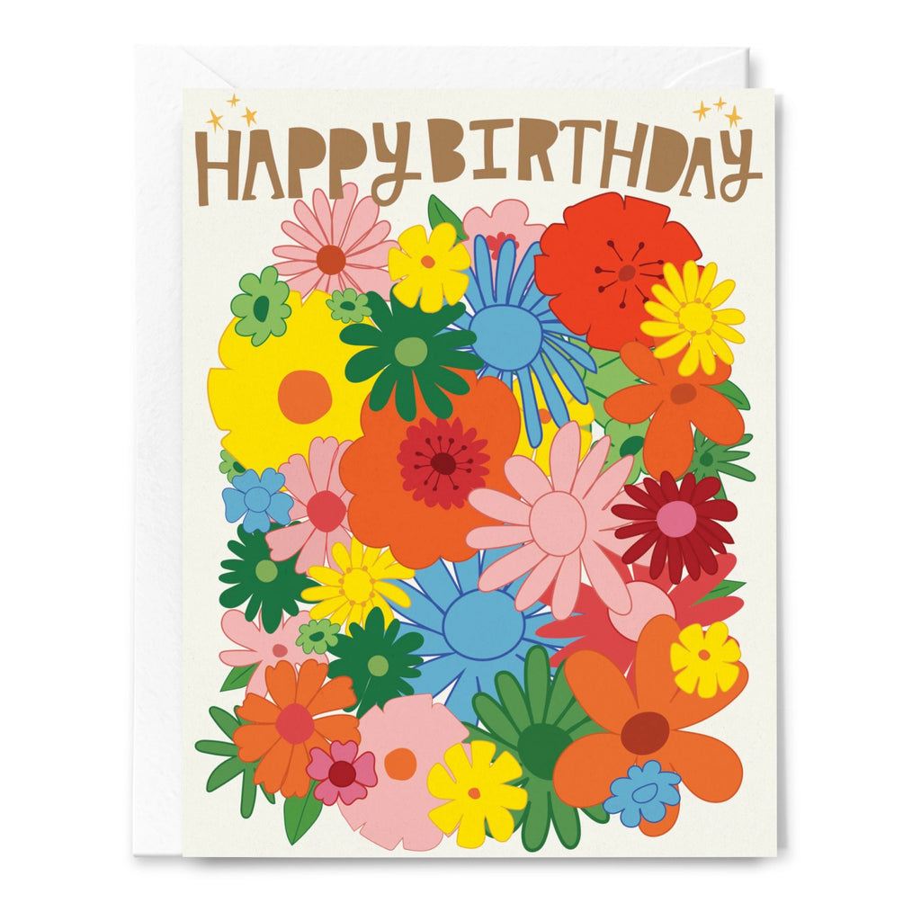 Floral Beauty Happy Birthday Card.