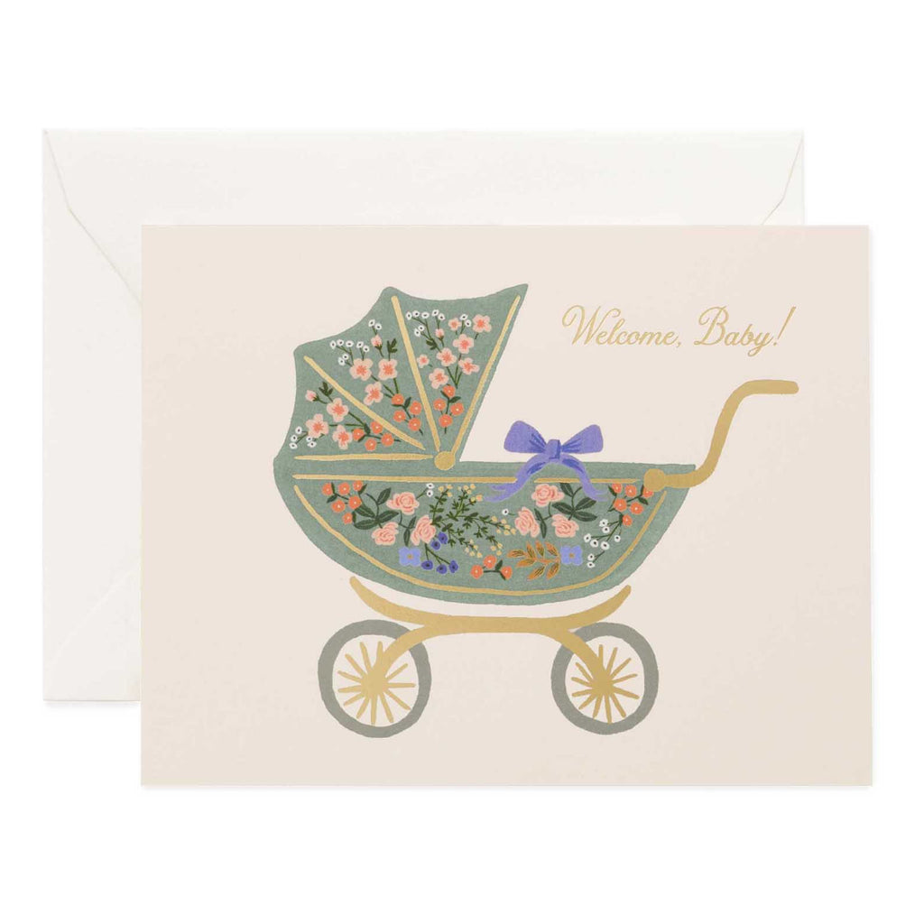 Floral Pram Card.