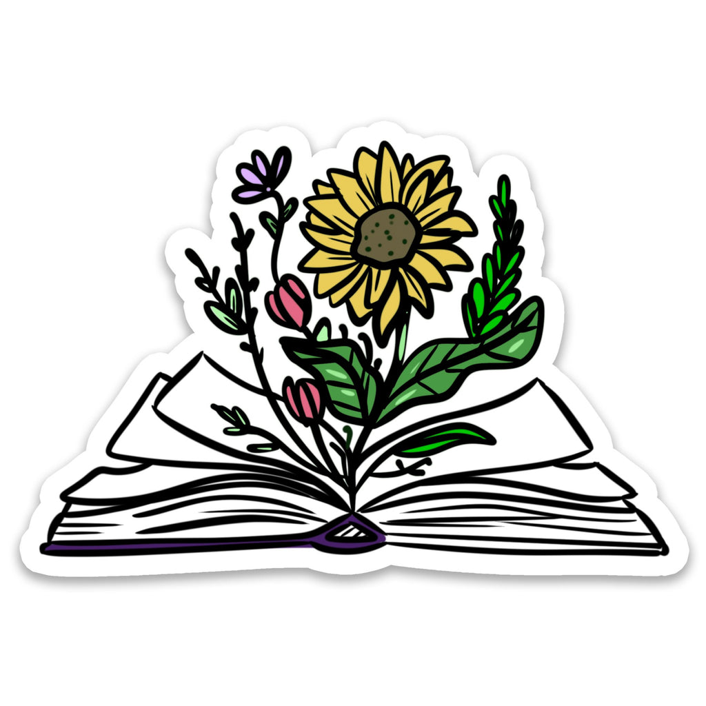 Flower Book Sticker.