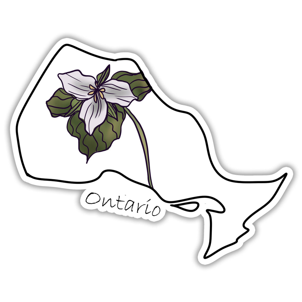 Flower Map Of Ontario Sticker.