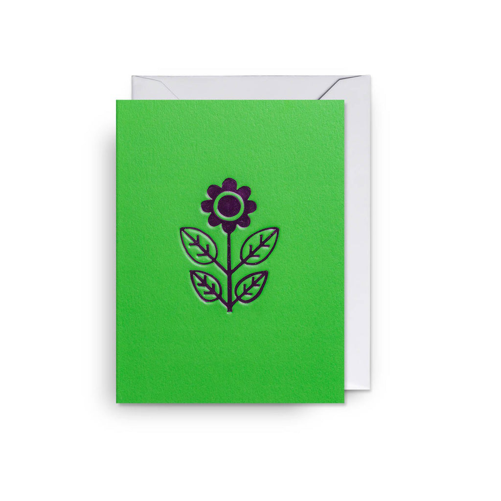 Flower On Green Mini Card.