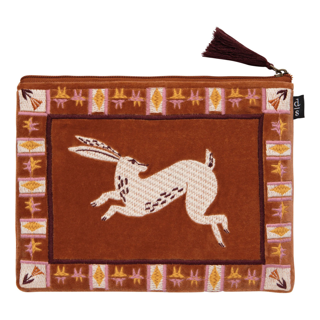 Folktale Embroidered Flat Pouch.