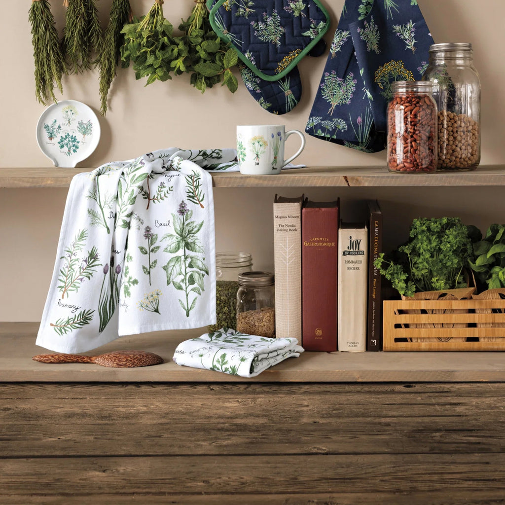 Fresh Herbs 12 oz Mug on table.
