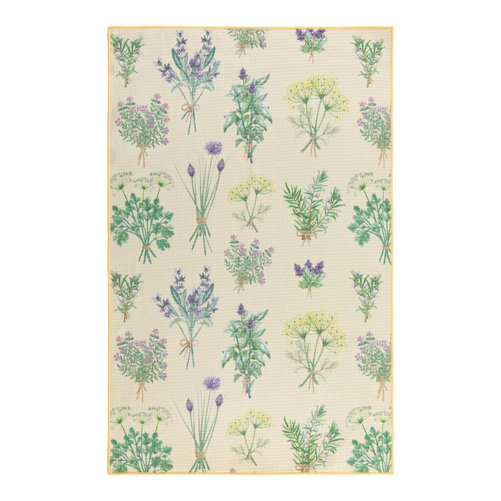 Fresh Herbs Recycled Microfibre Dishtowel.