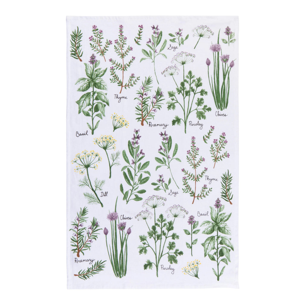 Fresh Herbs Terry Dishtowel.
