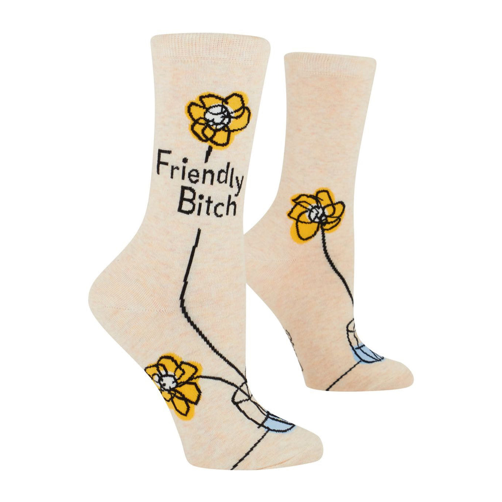 Friendly Bitch Crew Socks.