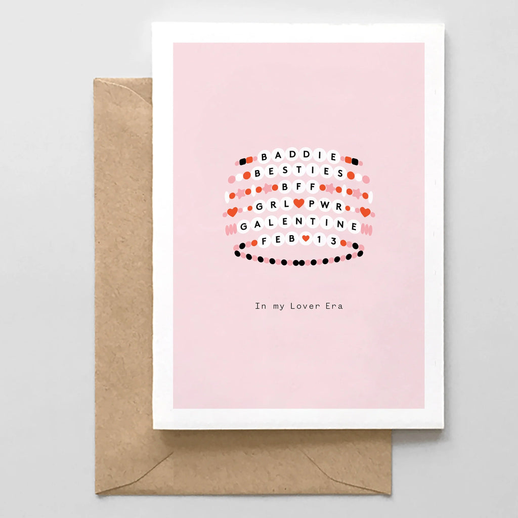 Friendship Bracelet Galentine's Card.