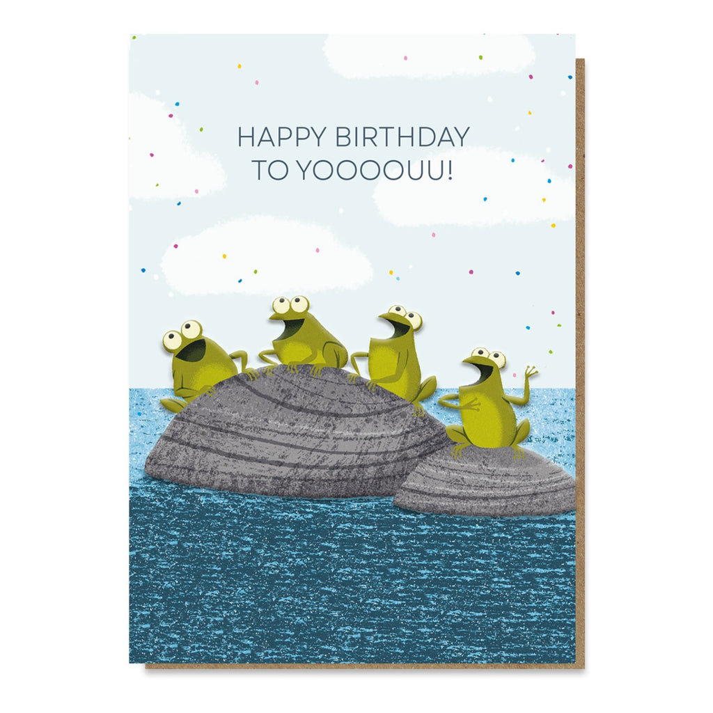 Frog Chorus Birthday Card.