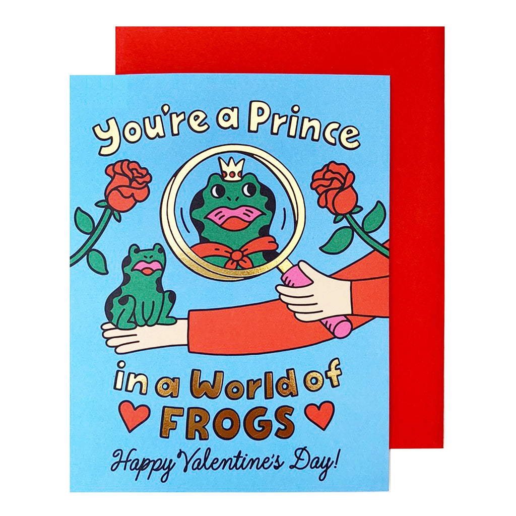 Frog Prince Valentine's Day Card.