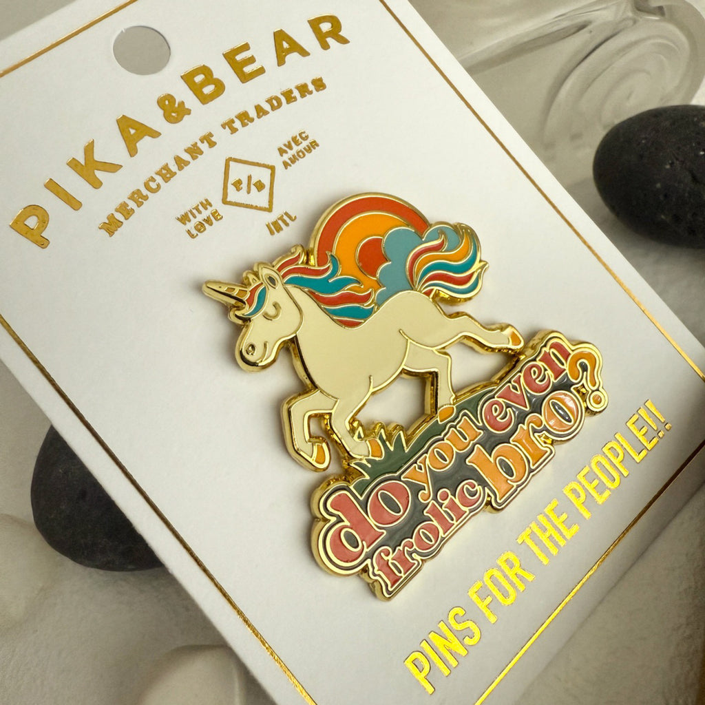 Frolic Unicorn Enamel Pin packaging.