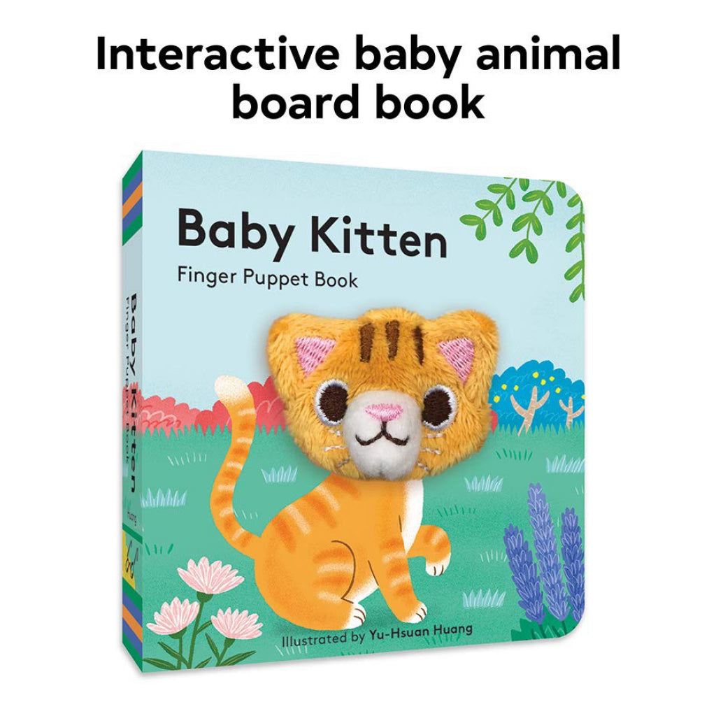 Front of Baby Kitten Finger Puppet Book.