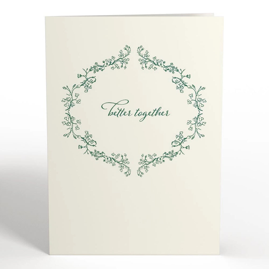 Front of Better Together Mr. & Mr. Wedding Pop-Up Card.