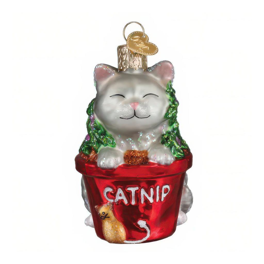 Front of Catnip Cat Ornament.