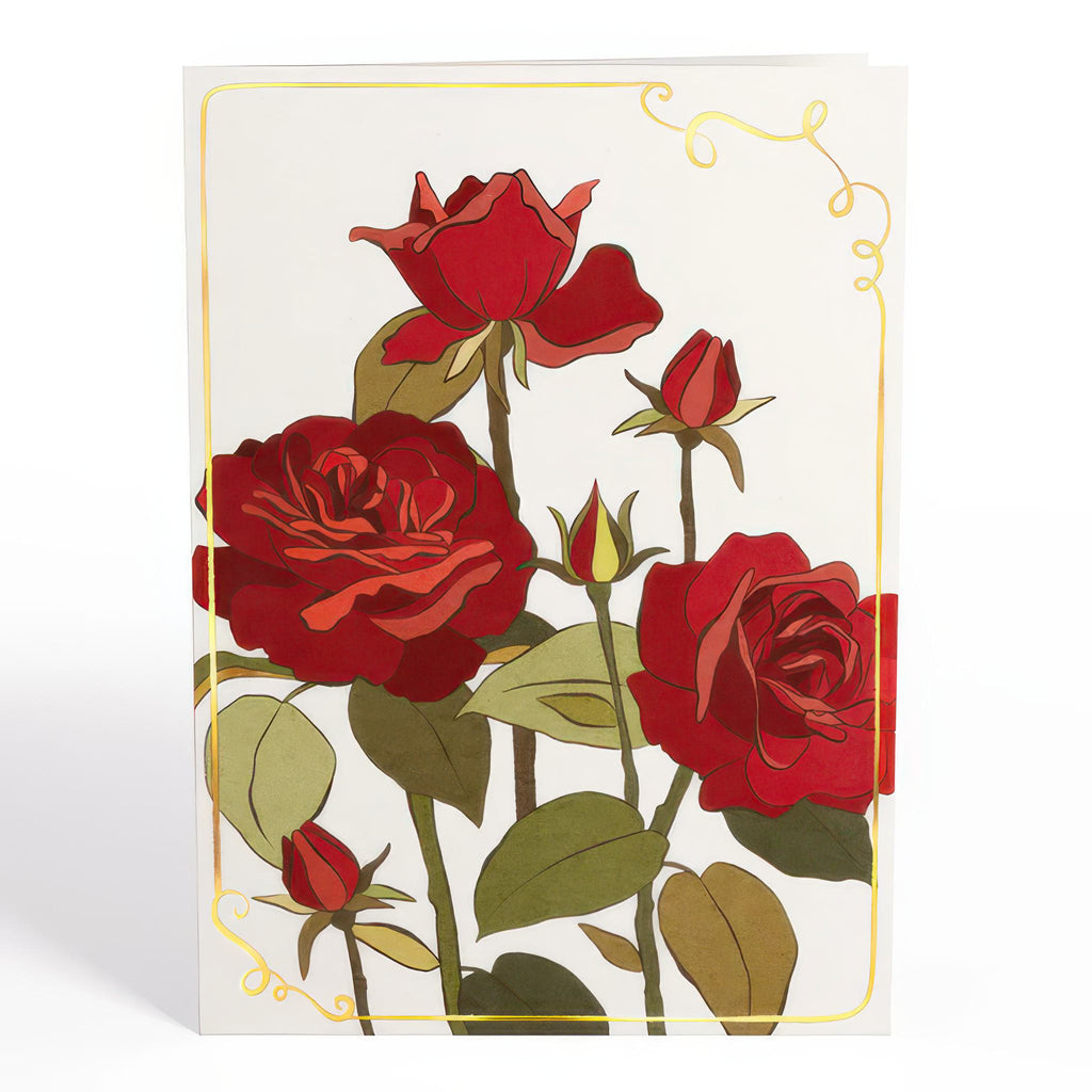Front of I Love You Roses Pop-Up Card.