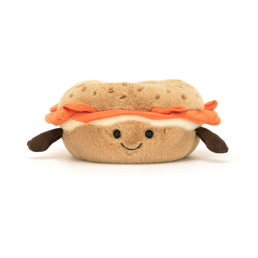 Front of Jellycat Amuseables Bagel.