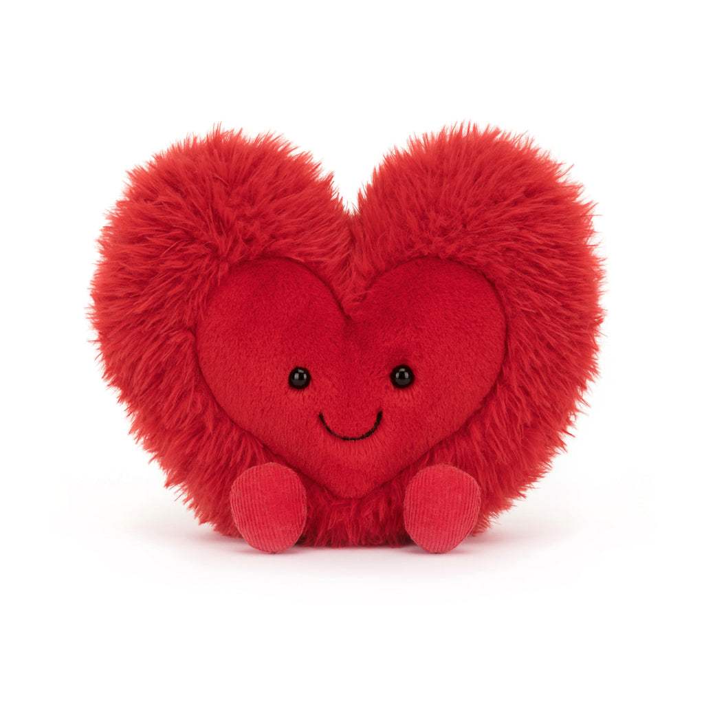 Front of Jellycat Amuseables Beatie Heart Large.