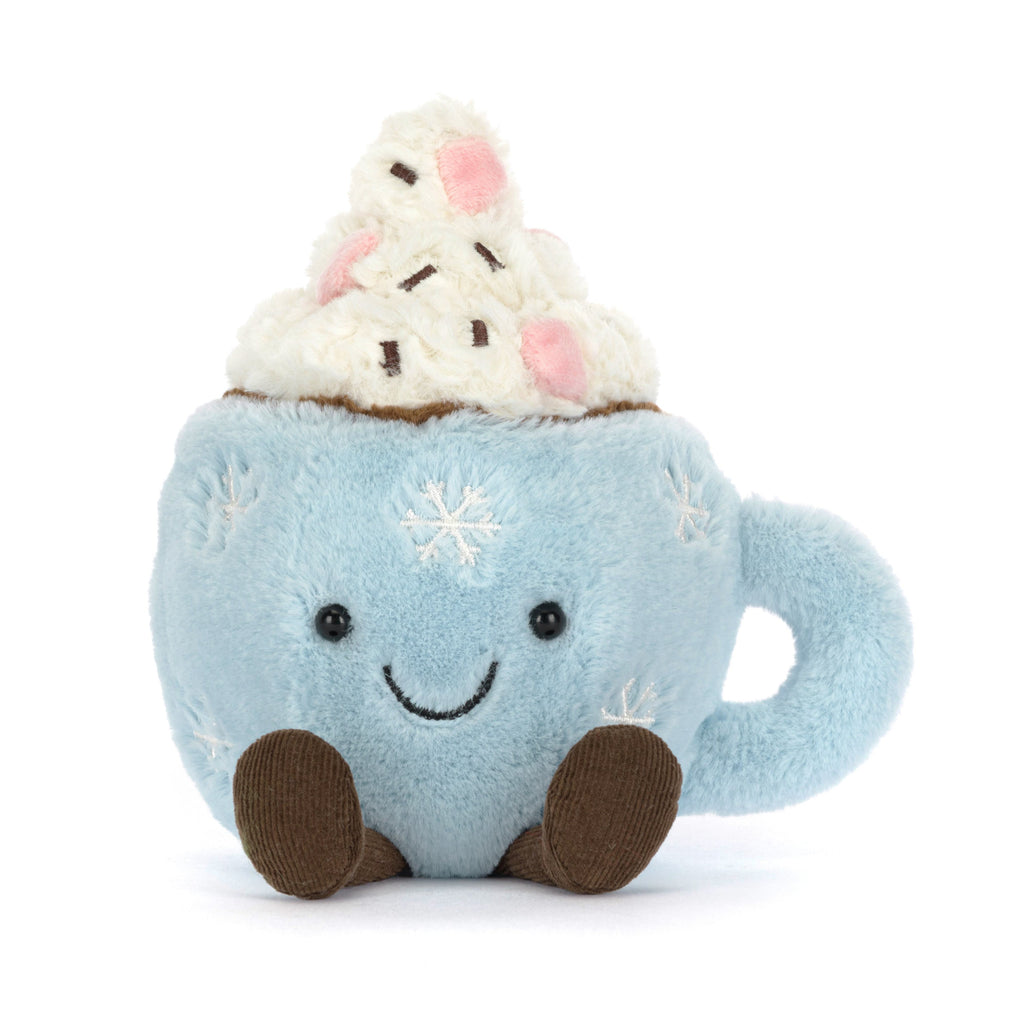 Front of Jellycat Amuseables Hot Chocolate With Marshmallows.