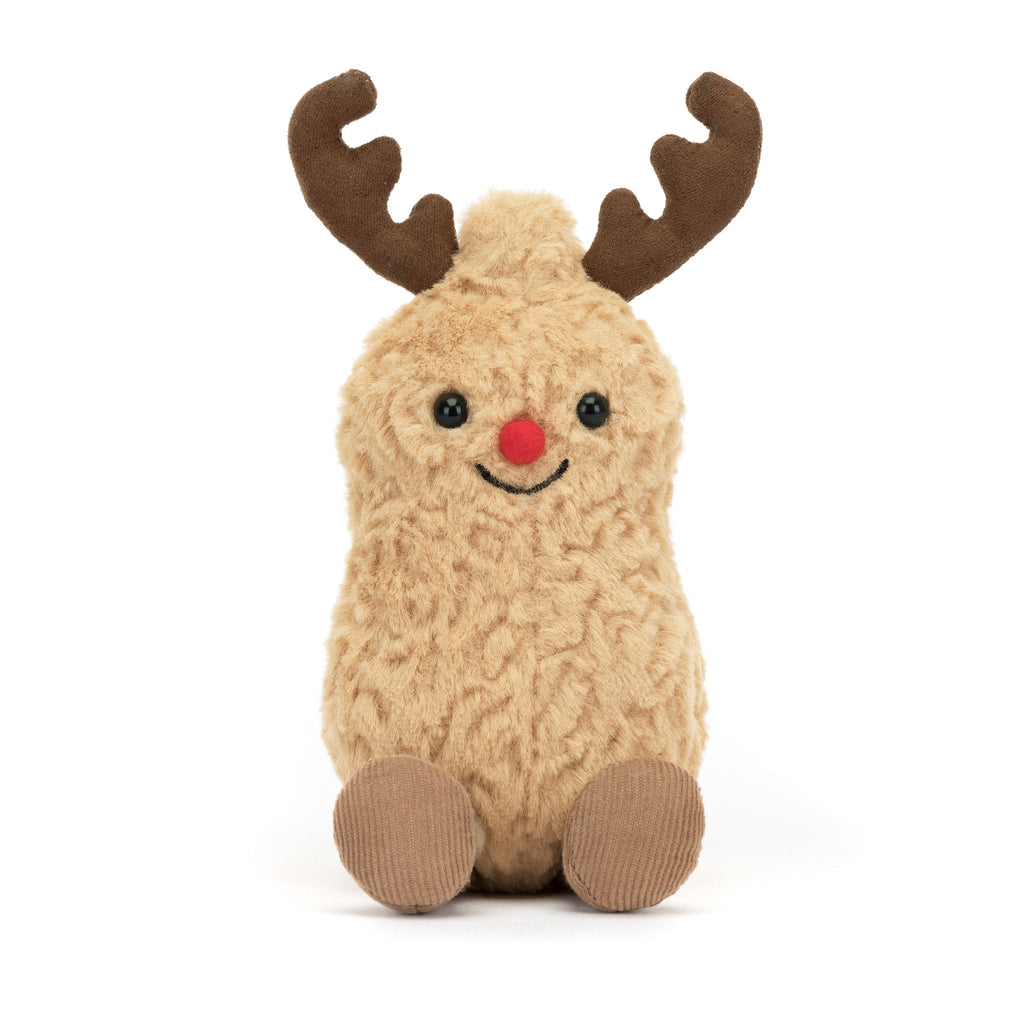 Front of Jellycat Amuseables Peanut Reindeer.