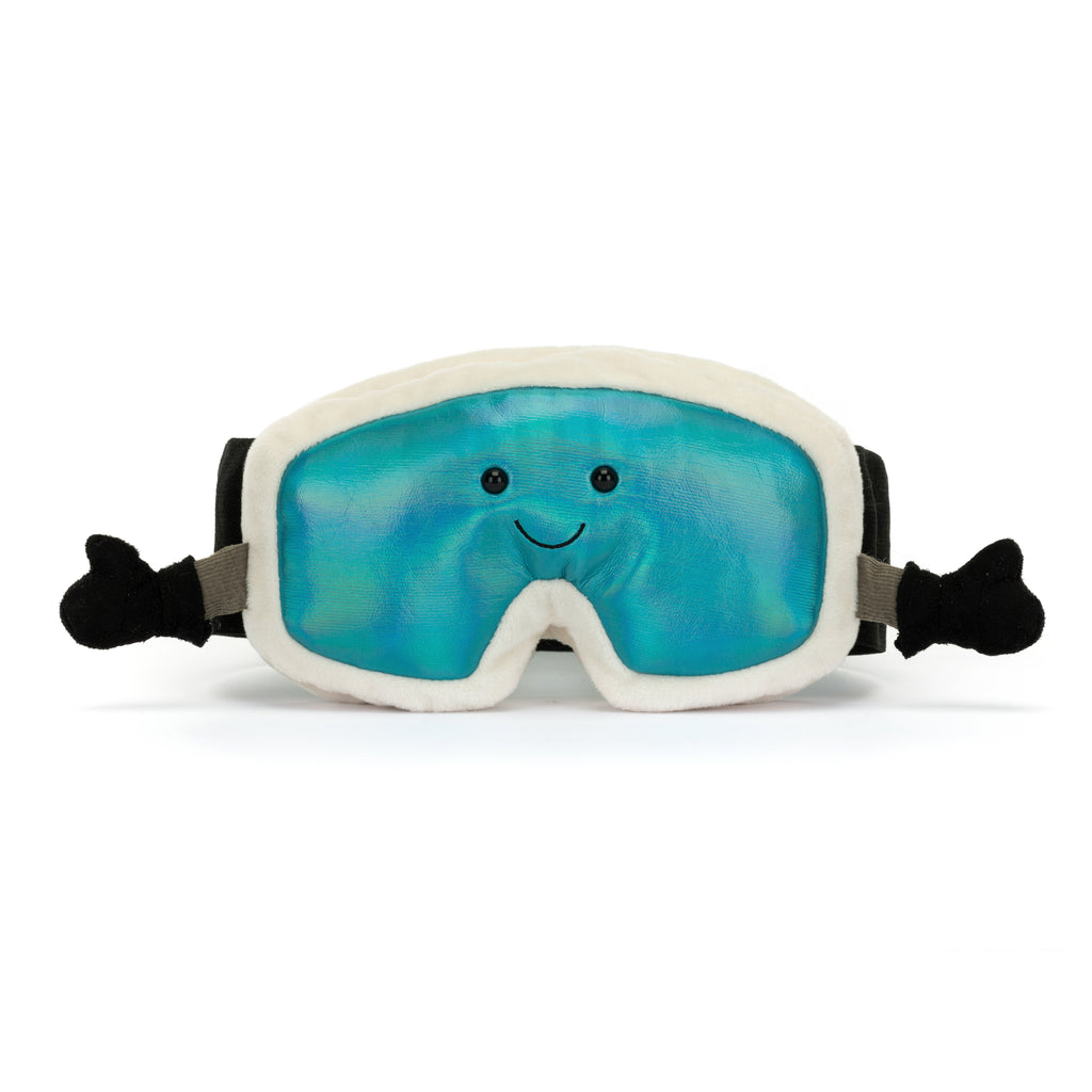 Front of Jellycat Amuseables Sports Ski Goggles.