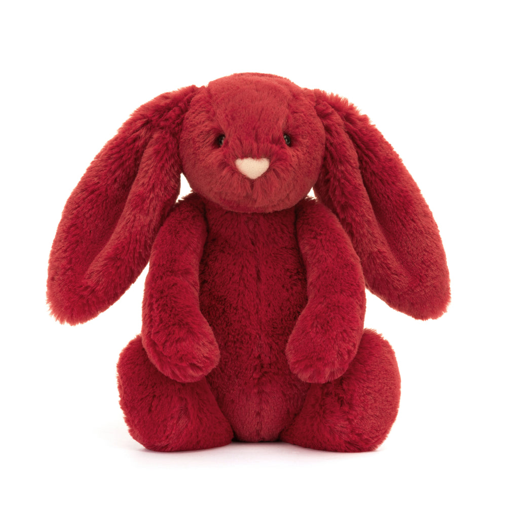 Front of Jellycat Bashful Cranberry Bunny Small.