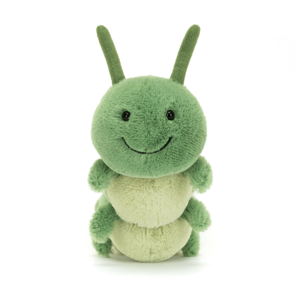 Front of Jellycat Caterpillar.