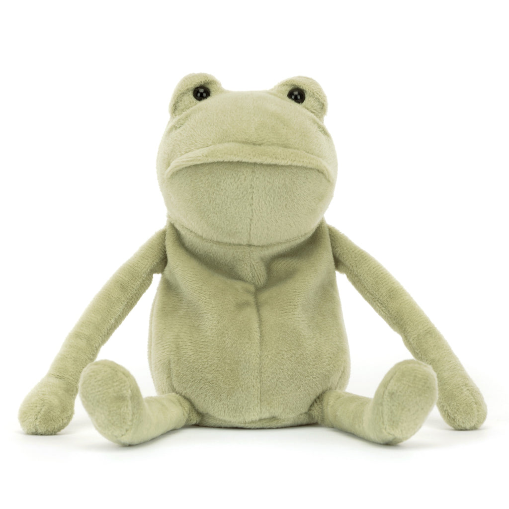 Front of Jellycat Fergus Frog Little.