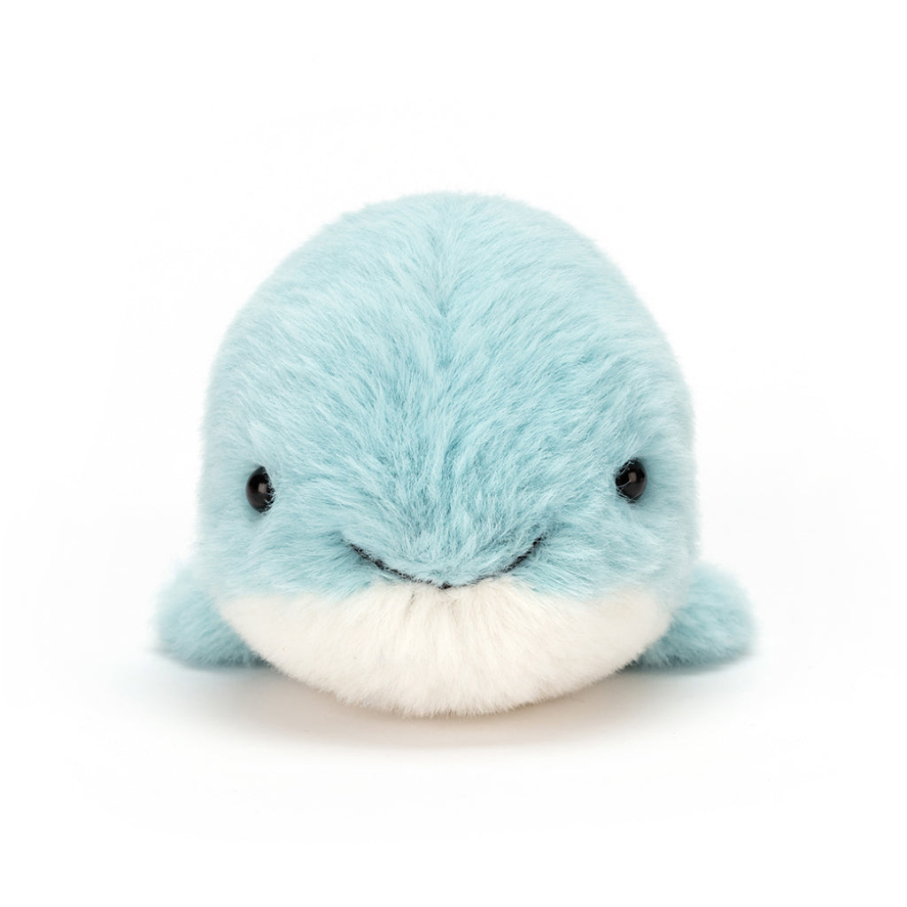 Front of Jellycat Fluffy Whale.