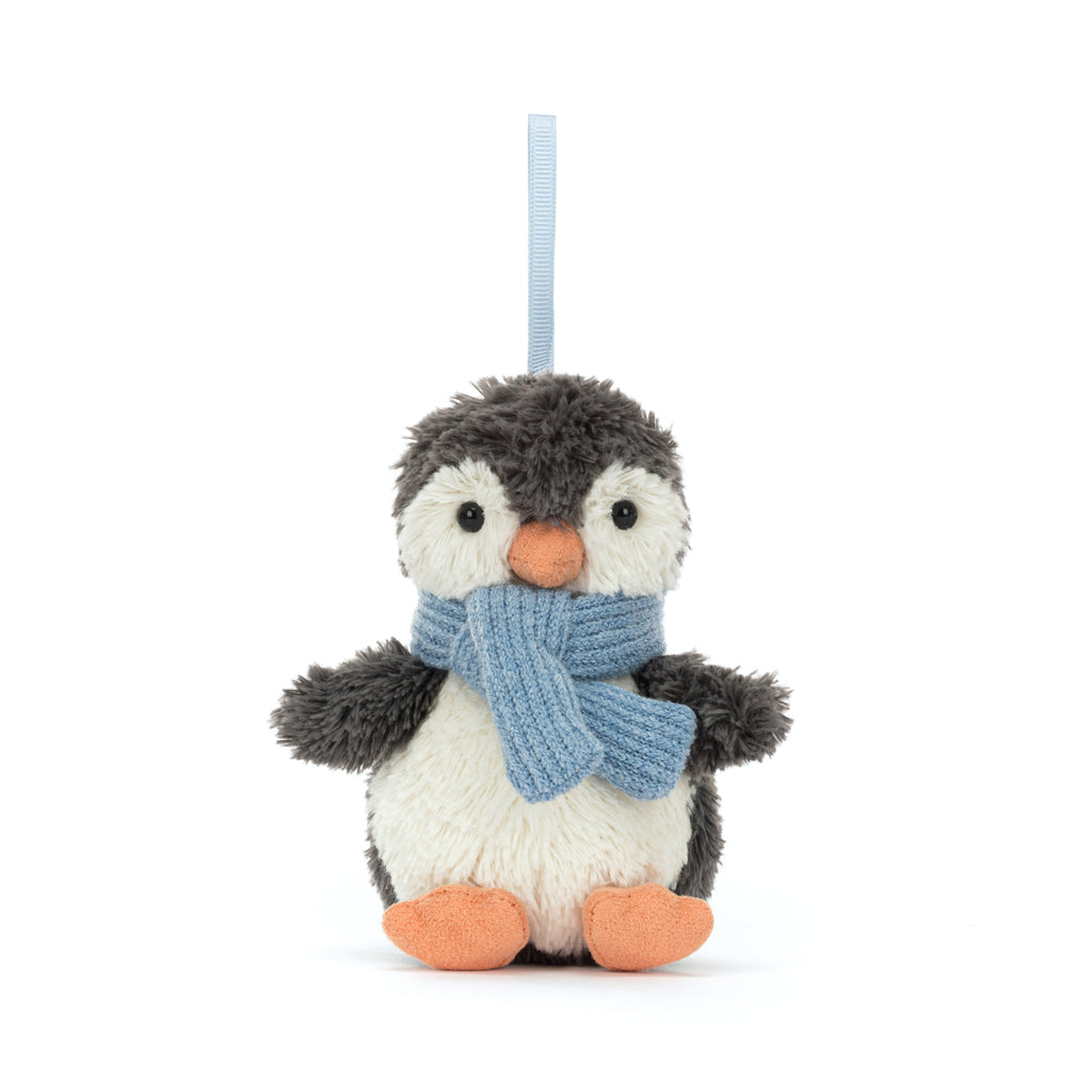 Front of Jellycat Peanut Penguin Ornament.