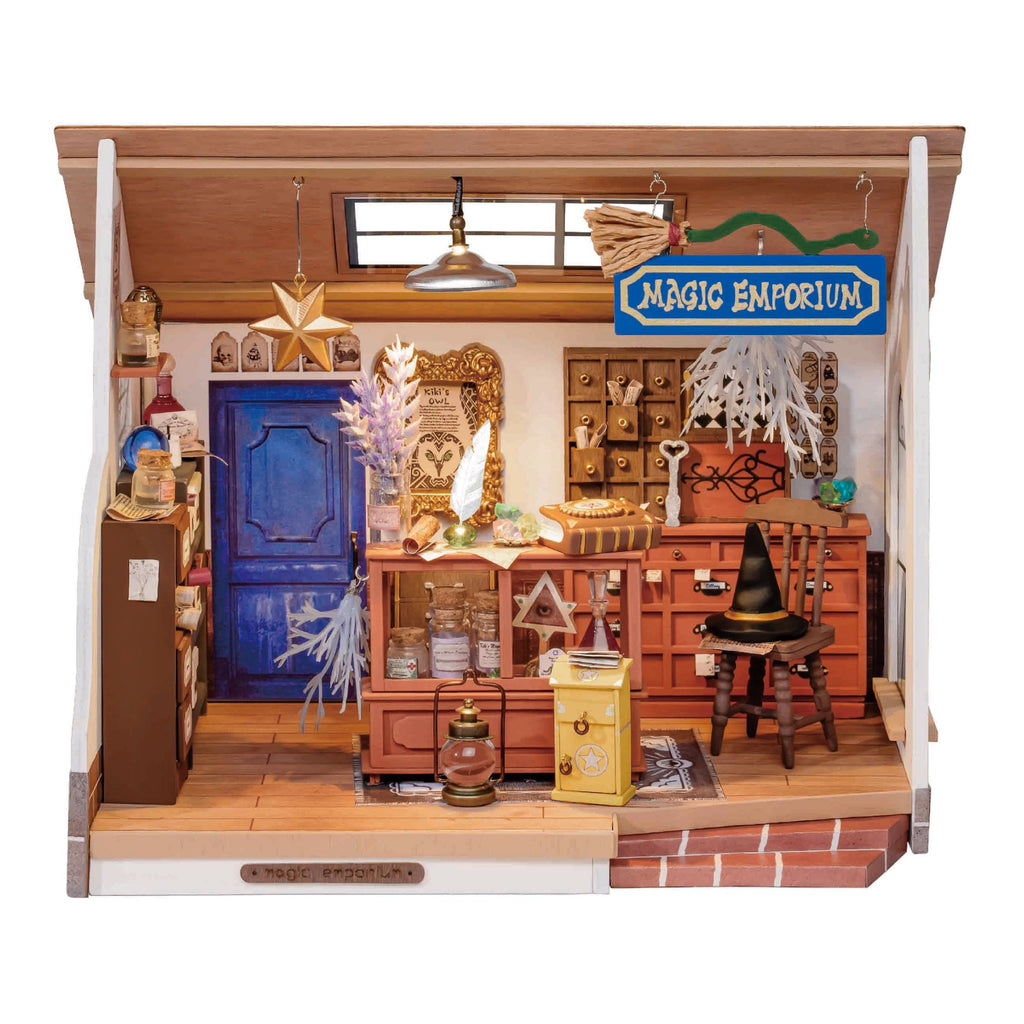 Front of Kiki's Magic Emporium DIY Miniature House Kit.