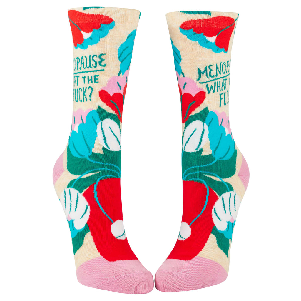 Front of Menopause Crew Socks.