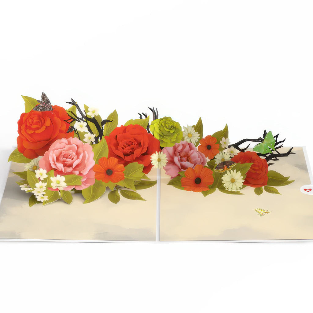 Front of Midnight Florals Pop-Up Card.