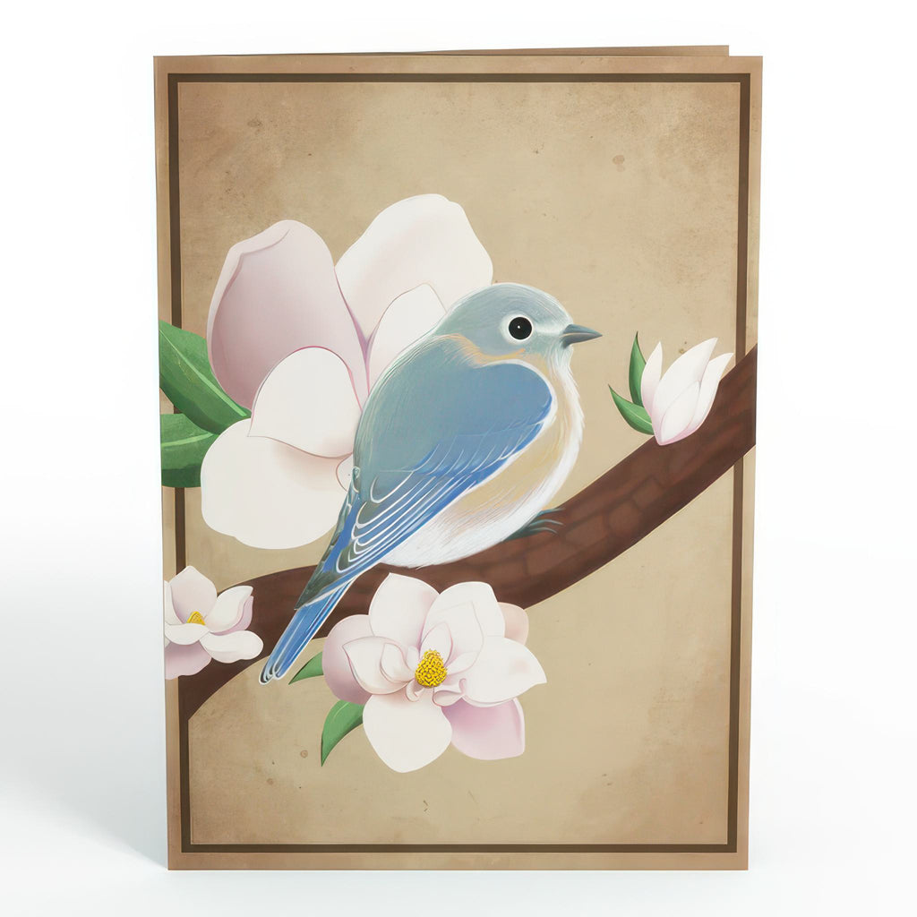 Front of Pink Magnolia Tree Pop-Up Card.