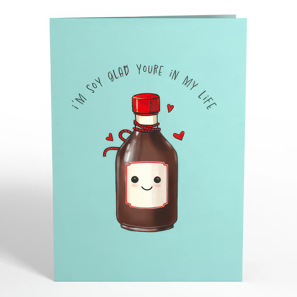 Front of Soy Glad You're In My Life Sushi Pop-Up Card.
