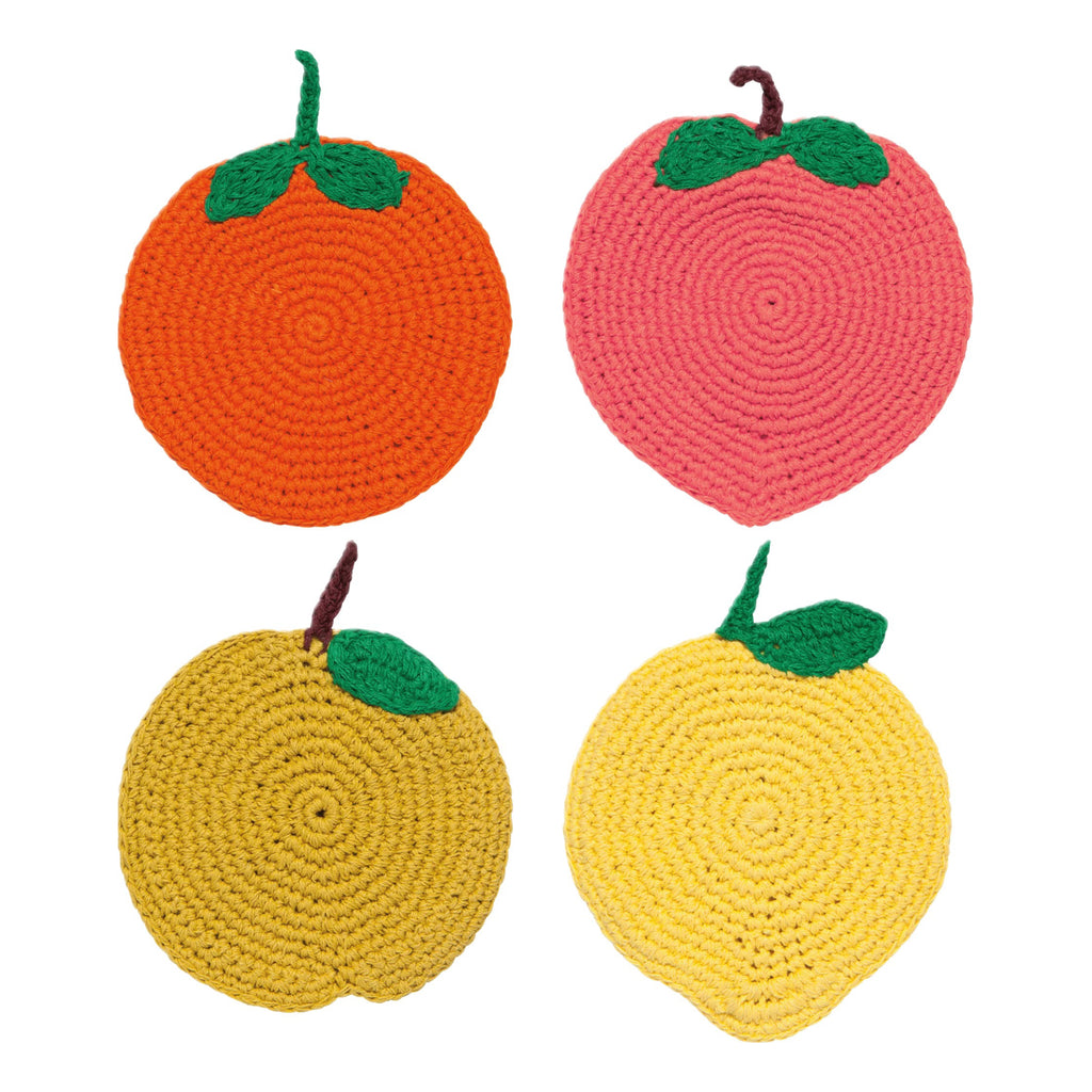 Fruit Crochet Coasters.