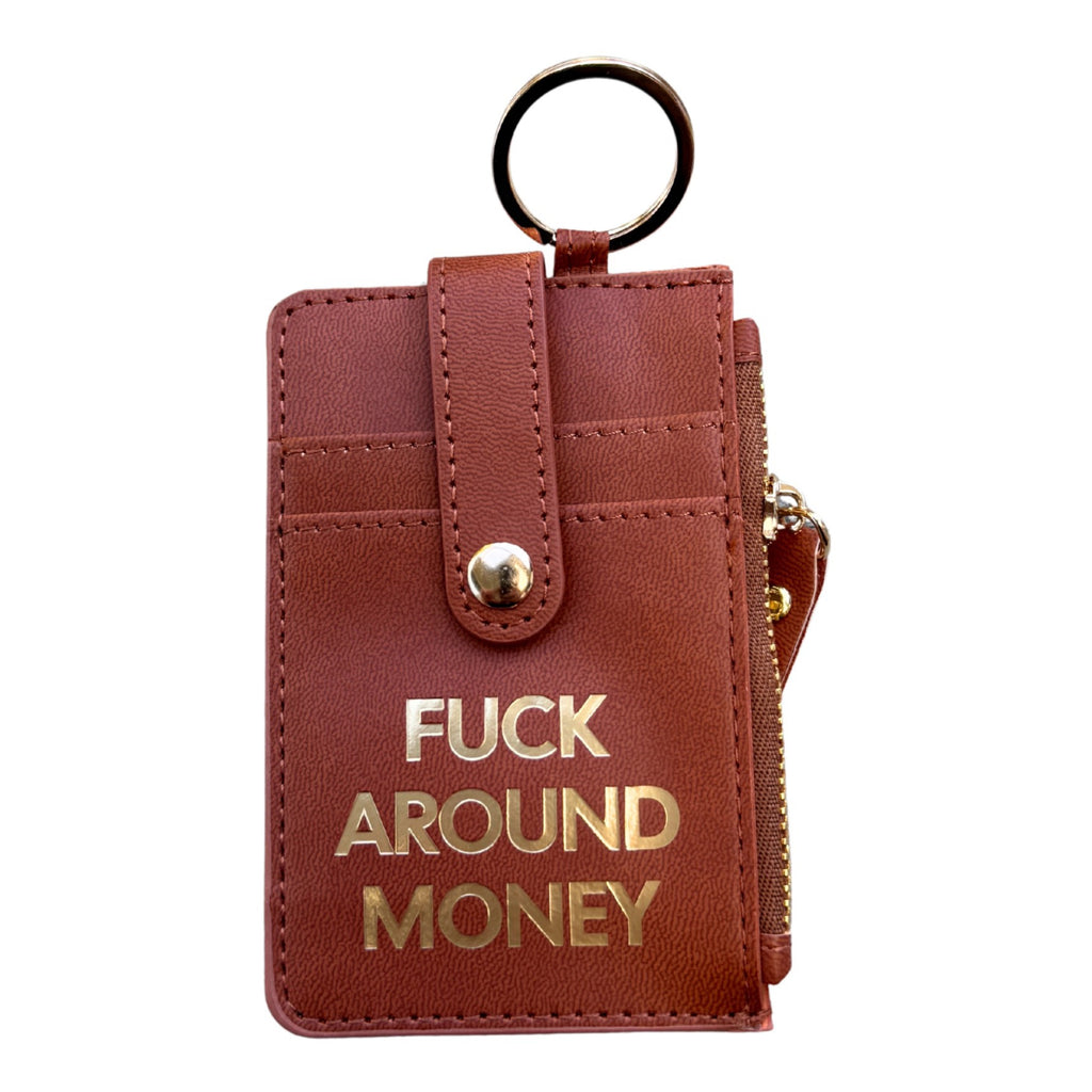 Fuck Around Money Keychain Wallet.