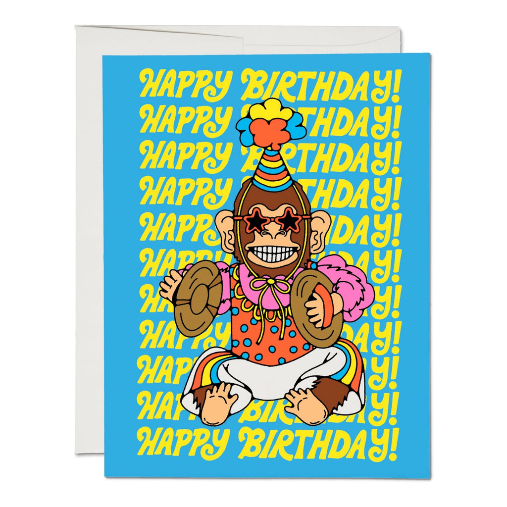 Funky Monkey Birthday Card.