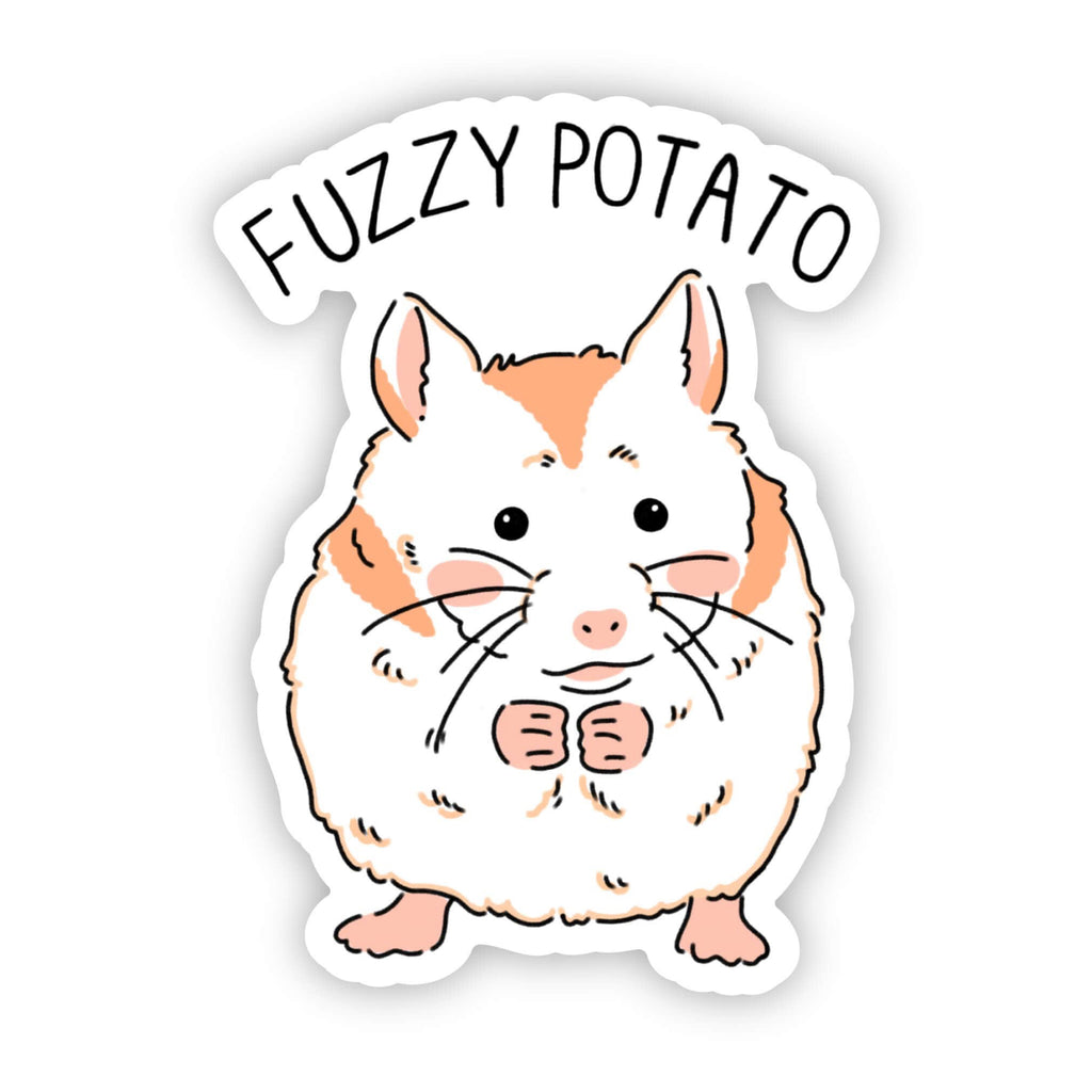 Fuzzy Potato Hamster Sticker.