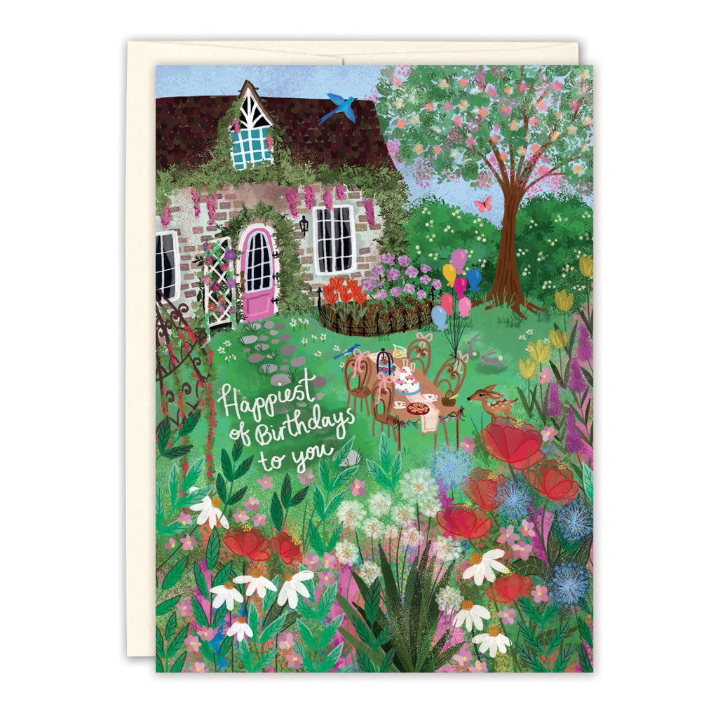 Garden Party Birthday Card.